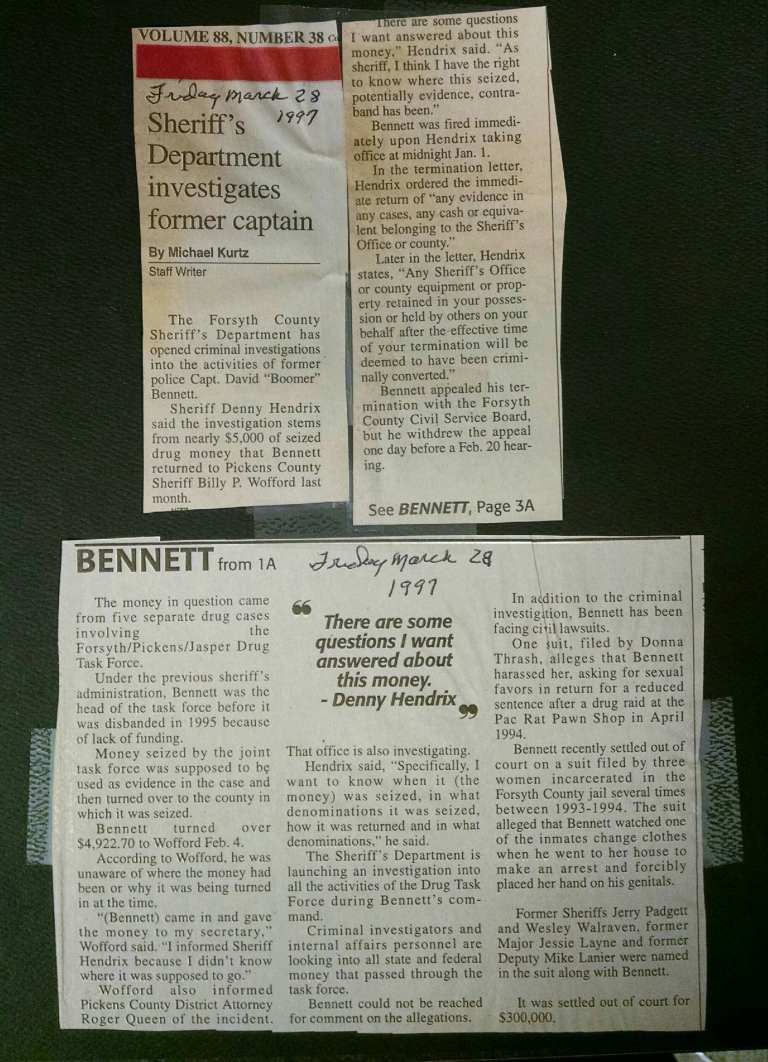 DAVID BENNETT INVESTIGATED